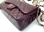 Bagsaaa Chanel Flap Bag Dark Red Patent & Gold Hardware - 30cm - 4