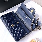 Bagsaaa Chanel Flap Bag Blue Patent & Gold Hardware - 25x15x6cm - 2