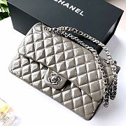 Bagsaaa Chanel Flap Bag Gray Patent & Silver Hardware - 25x15x6cm - 1