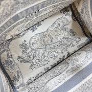 Bagsaaa Dior Small Book Tote Ecru and Gray Toile de Jouy Embroidery - 26.5x21x14 cm - 3