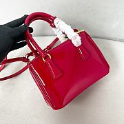 Bagsaaa Prada Galleria patent leather mini bag cherry red - 20*14.5*9.5 cm - 4