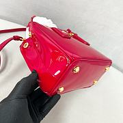 Bagsaaa Prada Galleria patent leather mini bag cherry red - 20*14.5*9.5 cm - 3