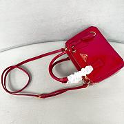 Bagsaaa Prada Galleria patent leather mini bag cherry red - 20*14.5*9.5 cm - 2