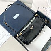 Bagsaaa Prada Re-Edition 2002 small leather shoulder bag black - 23.5*10*5 cm - 1