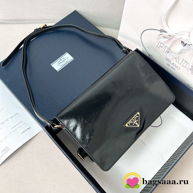 Bagsaaa Prada Leather shoulder bag black - 22*13*8cm - 1