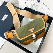 Bagsaaa Prada Re-Nylon and leather shoulder bag green - 18*15*5cm - 1