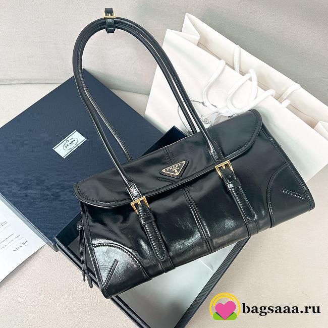 Bagsaaa Prada Medium leather shoulder bag black - 31*15*12 cm - 1