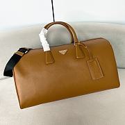 Bagsaaa Prada Saffiano Leather Travel Bag Brown - 50*27.5*25cm  - 1