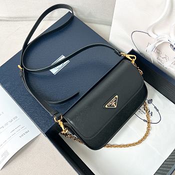 Bagsaaa Prada Saffiano leather mini-bag black - 20.5*10.5*4 cm