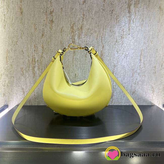 Bagsaaa Fendigraphy Mini yellow leather mini bag - 20x7.5x13cm - 1