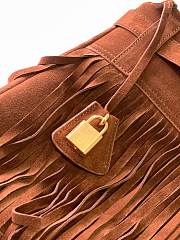 Bagsaaa Celine Medium Annabel Bag With Fringes In Suede Brown - 36.5 X 28.5 X 10cm - 3