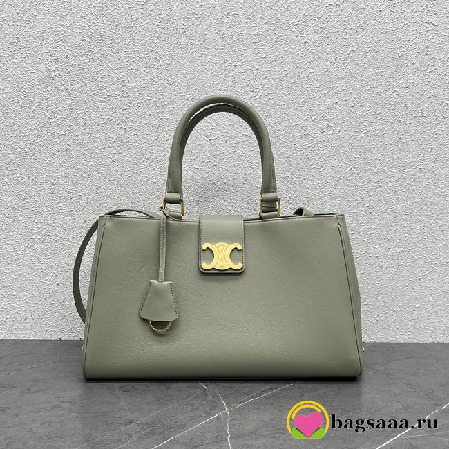 Bagsaaa Celine Medium Appoline Bag In Supple Calfskin Green Clay - 37.5 x 22 x 16 CM - 1