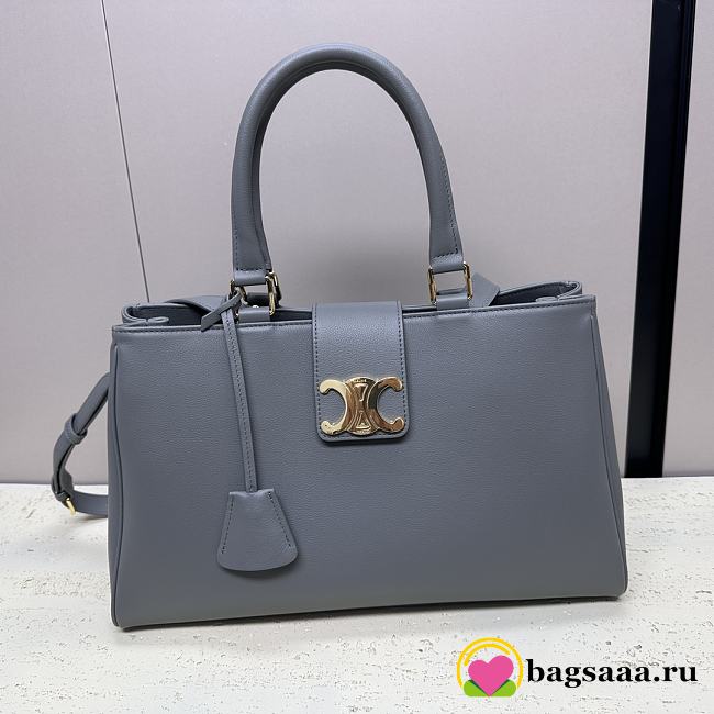 Bagsaaa Celine Medium Appoline Bag In Supple Calfskin Gray - 37.5 x 22 x 16 CM - 1