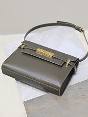 Bagsaaa YSL Manhattan Small In Box Saint Laurent Dark Gray - 24x17.5x6cm - 2