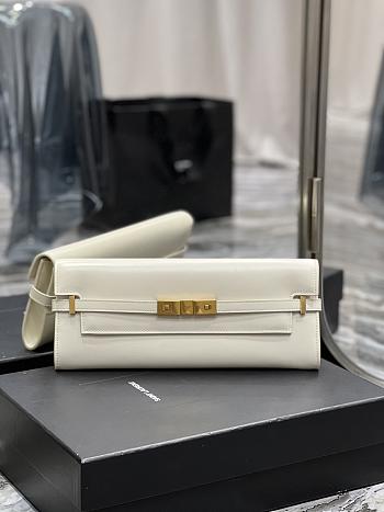 Bagsaaa YSL Manhattan Clutch White color - 31x14x3cm