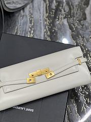 Bagsaaa YSL Manhattan Clutch White color - 31x14x3cm - 2