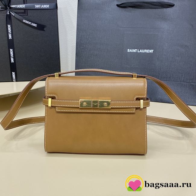 Bagsaaa YSL Mini Manhattan In Box Saint Laurent Light Brown - 19 x 14 x 4 cm - 1