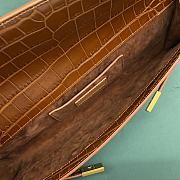 Bagsaaa YSL Manhattan Clutch In Crocodile-Embossed Leather brown - 31 X 14 X 3 CM - 2