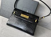 Bagsaaa YSL Manhattan Small In Shiny Crocodile-Embossed Leather Black - 24 x 17.5 x 6 CM - 4