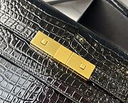 Bagsaaa YSL Manhattan Small In Shiny Crocodile-Embossed Leather Black - 24 x 17.5 x 6 CM - 2