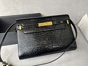 Bagsaaa YSL Manhattan In Shiny Crocodile-Embossed Leather Black - 29 x 20 x 7,5 CM - 1