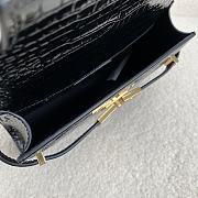 Bagsaaa YSL Manhattan Mini In Shiny Crocodile-Embossed Leather Black - 19 x 14 x 4 cm - 4