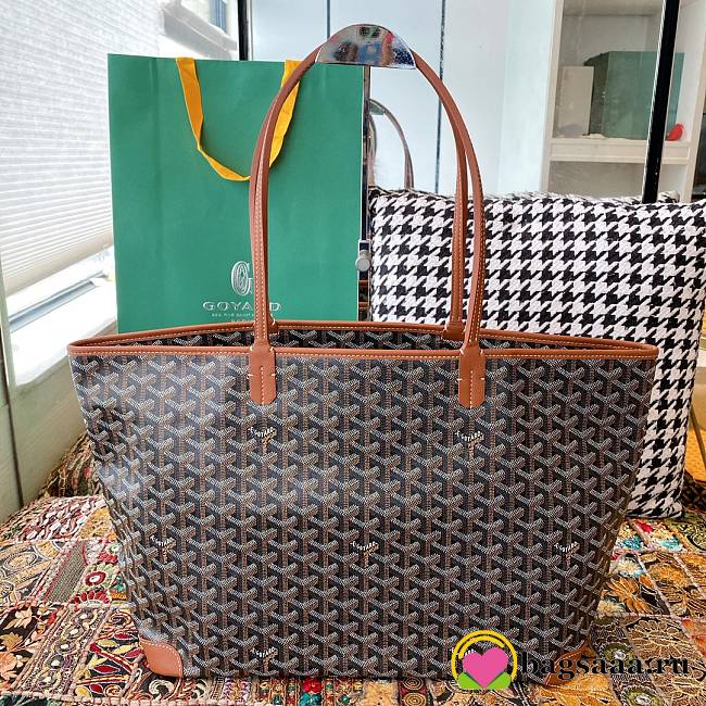 Bagsaaa Goyard Artois MM Bag Black & Tan - 50 x 17 x 30 cm - 1