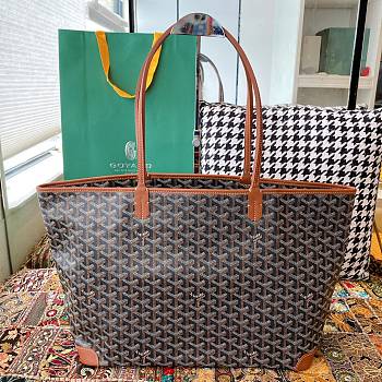 Bagsaaa Goyard Artois MM Bag Black & Tan - 50 x 17 x 30 cm