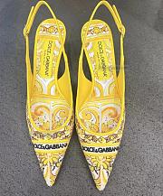 Bagsaaa D&G Yellow Slingback Pumps - 1