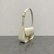 Bagsaaa Celine Shoulder Bag Terence In Patent Calfskin White - 20.5 x 10.5 x 5 CM - 2