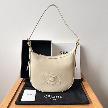 Bagsaaa Celine Small Heloïse Bag Cuir Triomphe In Supple Calfskin White - 19 x 22 x 5 CM