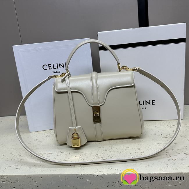 Bagsaaa Celine Small 16 Bag in Natural Calfskin Light Gray - 23 x 18 x 10 CM - 1