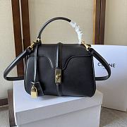 Bagsaaa Celine Small 16 Bag in Natural Calfskin Black - 23 x 18 x 10 CM - 1