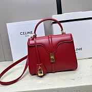 Bagsaaa Celine Small 16 Bag in Natural Calfskin Red - 23 x 18 x 10 CM - 1