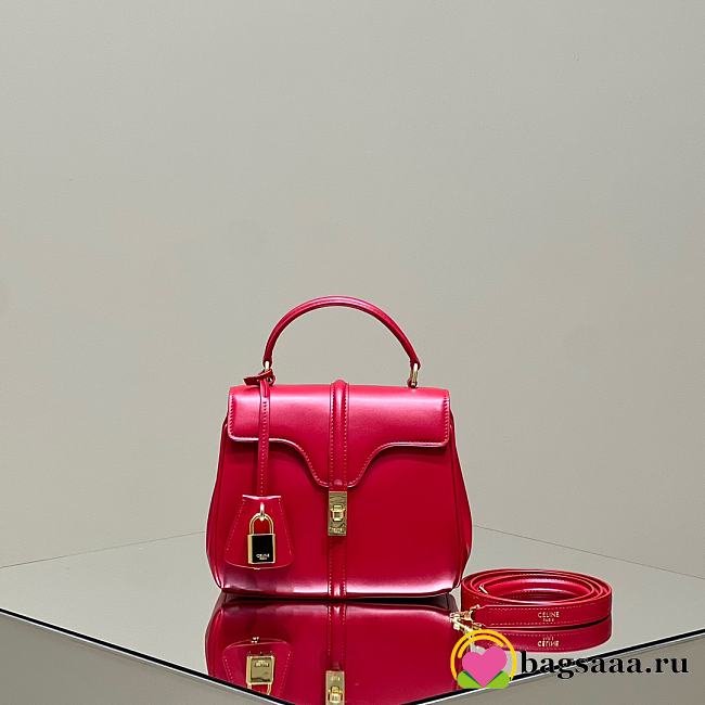 Bagsaaa Celine Mini 16 In Calfskin Red - 18.5 X 15.5 X 9 CM - 1