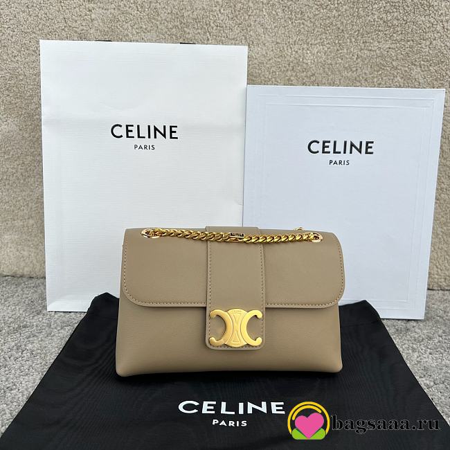 Bagsaaa Teen Celine Victoire Bag In Supple Calfskin Beige - 23.5 X 14 X 8 CM - 1