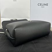 Bagsaaa Teen Celine Victoire Bag In Supple Calfskin Black & Silver - 23.5 X 14 X 8 CM - 4