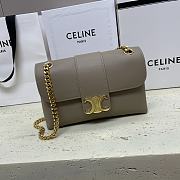 Bagsaaa Teen Celine Victoire Bag In Supple Calfskin Gray - 25 x 15 x 8 CM - 1