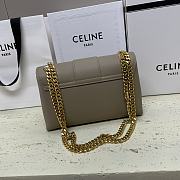 Bagsaaa Teen Celine Victoire Bag In Supple Calfskin Gray - 25 x 15 x 8 CM - 4