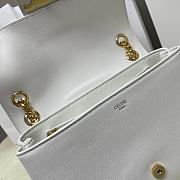 Bagsaaa Medium Celine Victoire Bag in Supple Calfskin White - 25 x 15 x 8 CM - 2