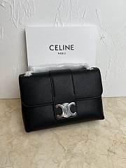 Bagsaaa Medium Celine Victoire Bag in Supple Calfskin Black & Silver - 25 x 15 x 8 CM - 1