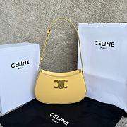 Bagsaaa Celine Medium Tilly Bag In Shiny Calfskin Yellow - 22 X 13.5 X 4 CM - 1