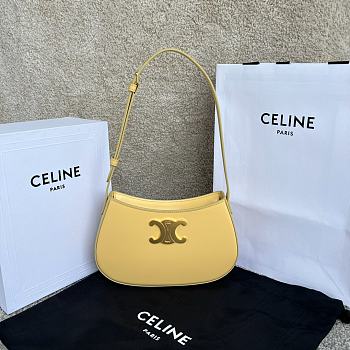 Bagsaaa Celine Medium Tilly Bag In Shiny Calfskin Yellow - 22 X 13.5 X 4 CM