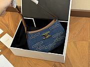 Bagsaaa Celine Medium Tilly Bag In Denim With Triomphe Studs - 22 X 13.5 X 4 CM - 1