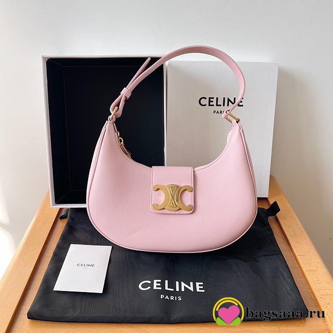 Bagsaaa Celine Medium Ava Triomphe Bag In Smooth Calfskin Pink - 24.5 x 17 x 9 CM - 1