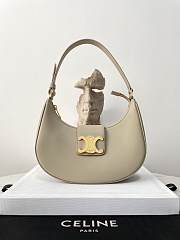 Bagsaaa Celine Medium Ava Triomphe Bag In Smooth Calfskin Beige - 24.5 x 17 x 9 CM - 1