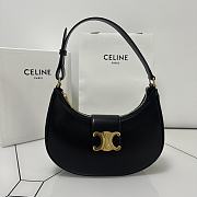 Bagsaaa Celine Medium Ava Triomphe Bag In Smooth Calfskin Black - 24.5 x 17 x 9 CM - 1