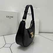 Bagsaaa Celine Medium Ava Triomphe Bag In Smooth Calfskin Black - 24.5 x 17 x 9 CM - 4