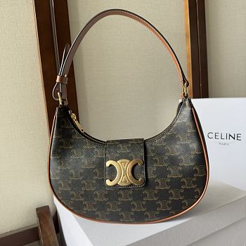 Bagsaaa Celine Medium Ava Triomphe Bag In Triomphe Canvas and calfskin - 24.5 x 17 x 9 CM