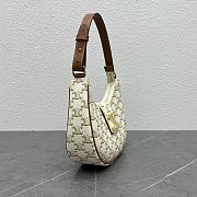 Bagsaaa Celine Medium Ava Triomphe Bag In Triomphe Canvas and calfskin white - 24.5 x 17 x 9 CM - 3